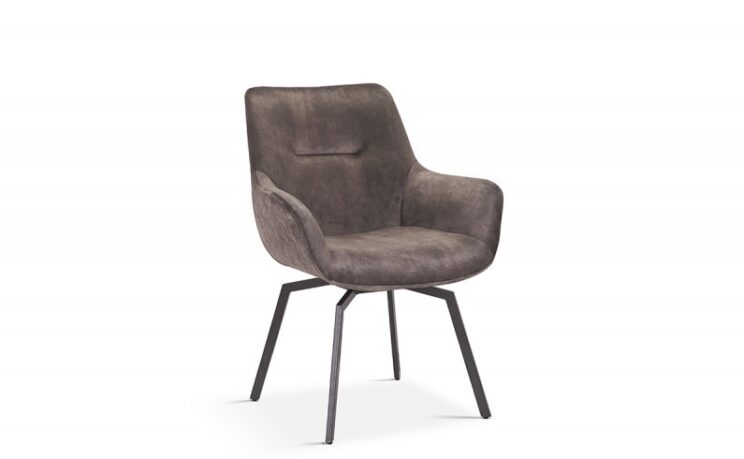 Chaise pivotante en velours "Modest" - Image 2