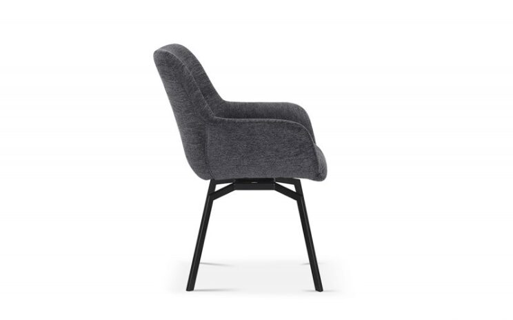Chaise pivotante en tissu bouclé "Modest" - Image 5