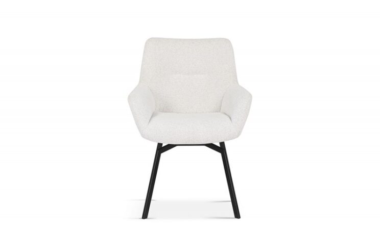 Chaise pivotante en tissu bouclé "Modest" - Image 3