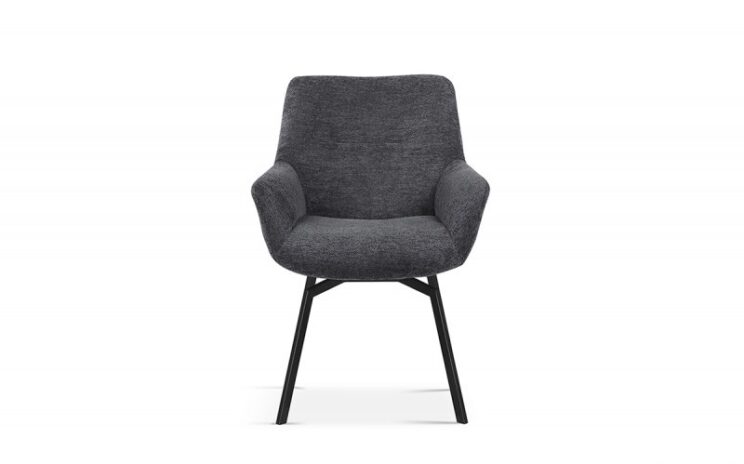 Chaise pivotante en tissu bouclé "Modest" - Image 3