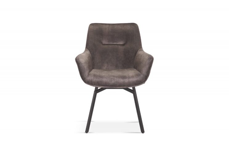 Chaise pivotante en velours "Modest" - Image 3