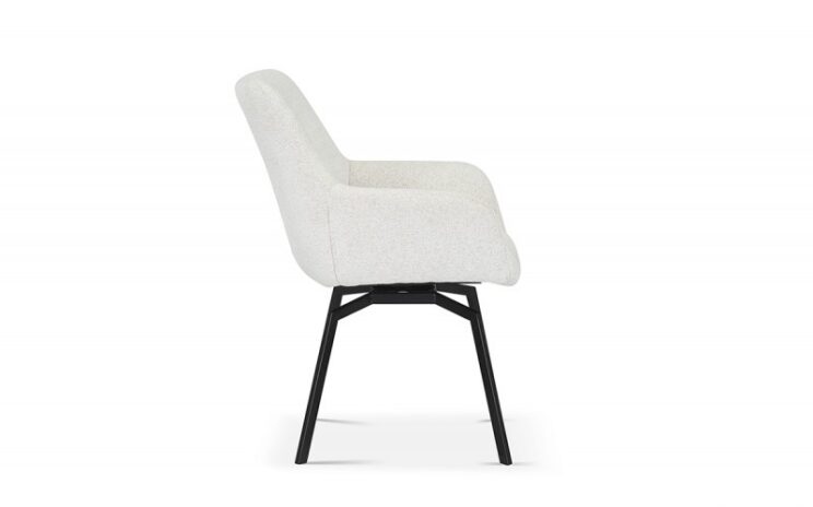 Chaise pivotante en tissu bouclé "Modest" - Image 4