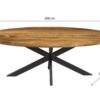 Table ovale en bois de manguier "Alexa" - Image 2