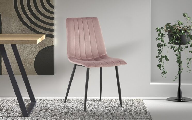 Chaise en velours "Willis"