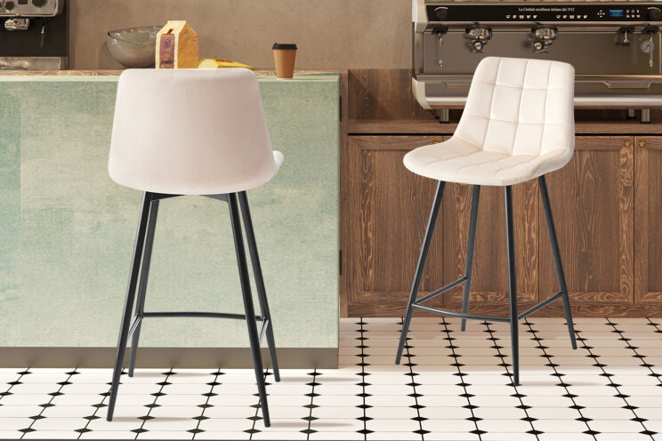 Tabouret en velours "Juta" - Image 2