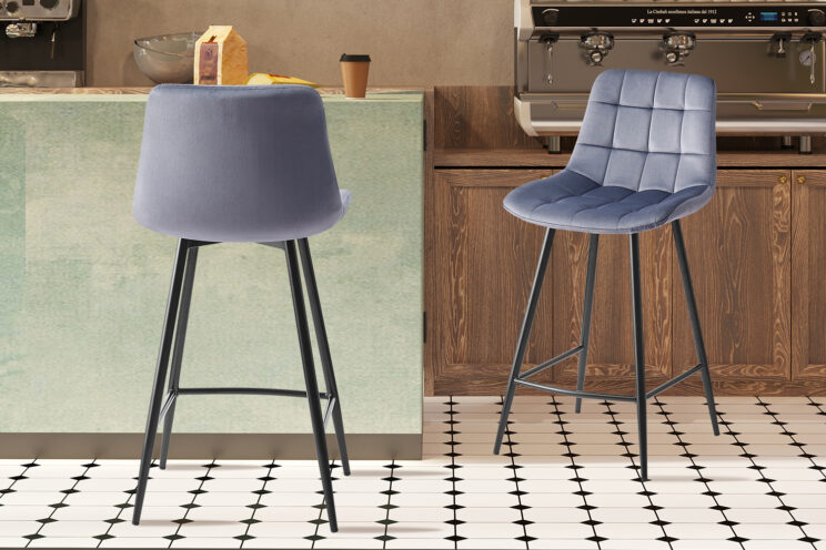 Tabouret en velours "Juta" - Image 2