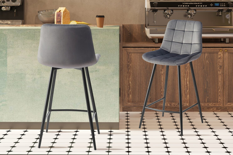 Tabouret en velours "Juta" - Image 2