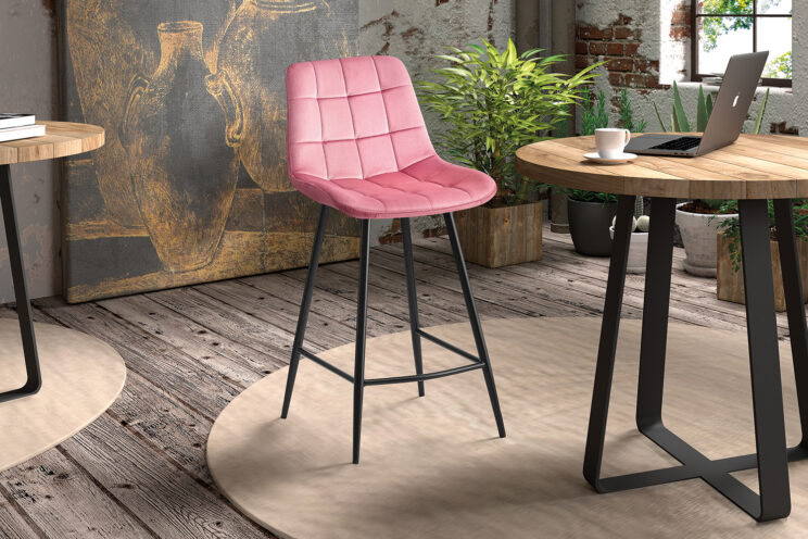 Tabouret en velours "Juta"
