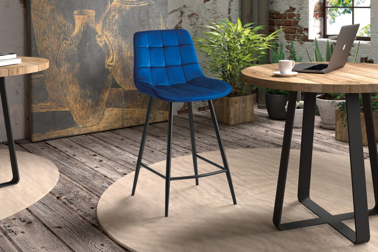 Tabouret en velours "Juta"