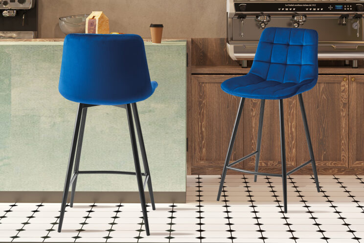 Tabouret en velours "Juta" - Image 2