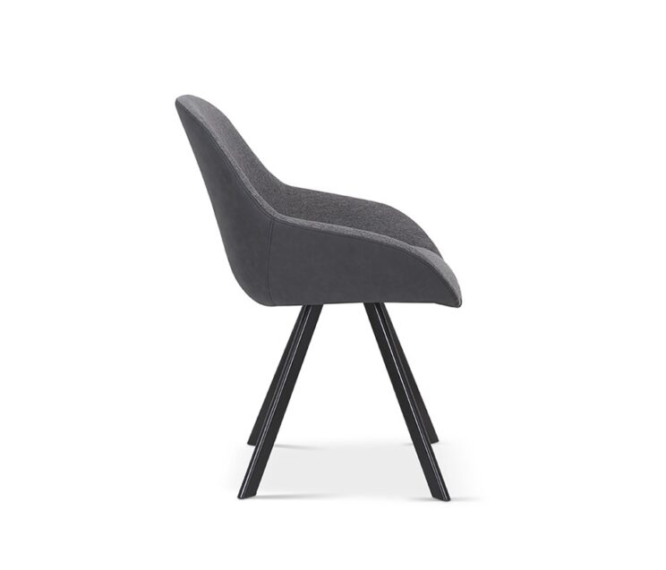 Chaise en tissu dos en PU "Jan" - Image 3