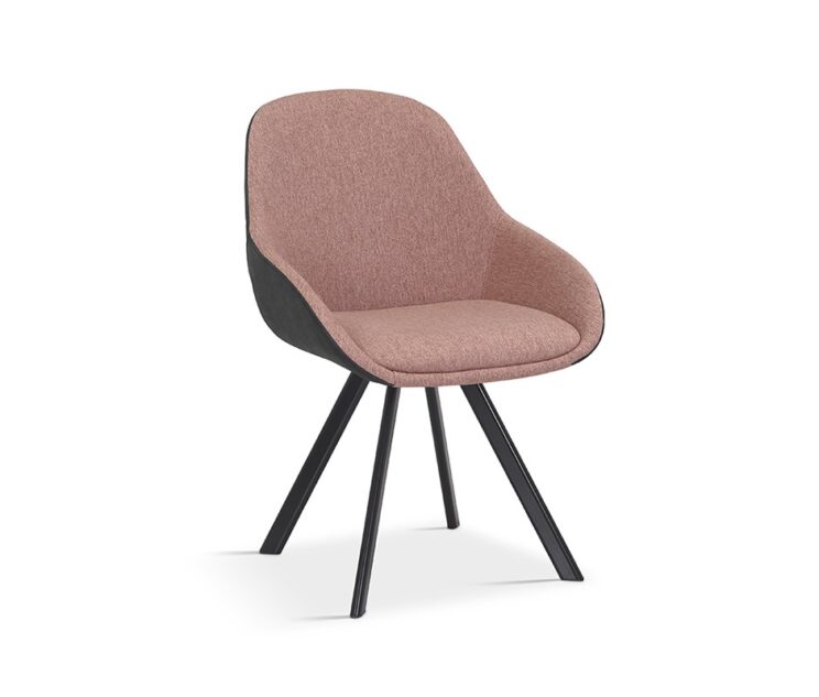 Chaise en tissu dos en PU "Jan" - Image 3