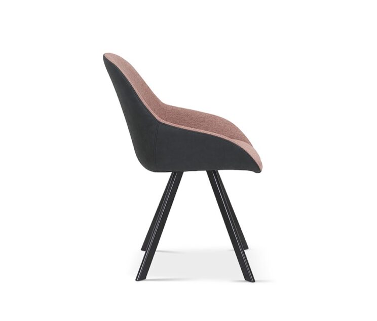 Chaise en tissu dos en PU "Jan" - Image 5