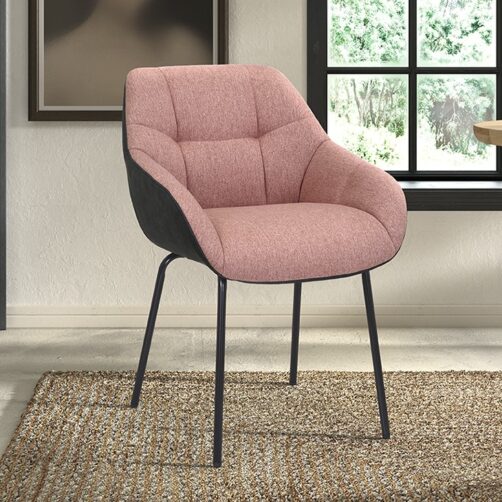 Chaise en tissu dos PU "Sem"