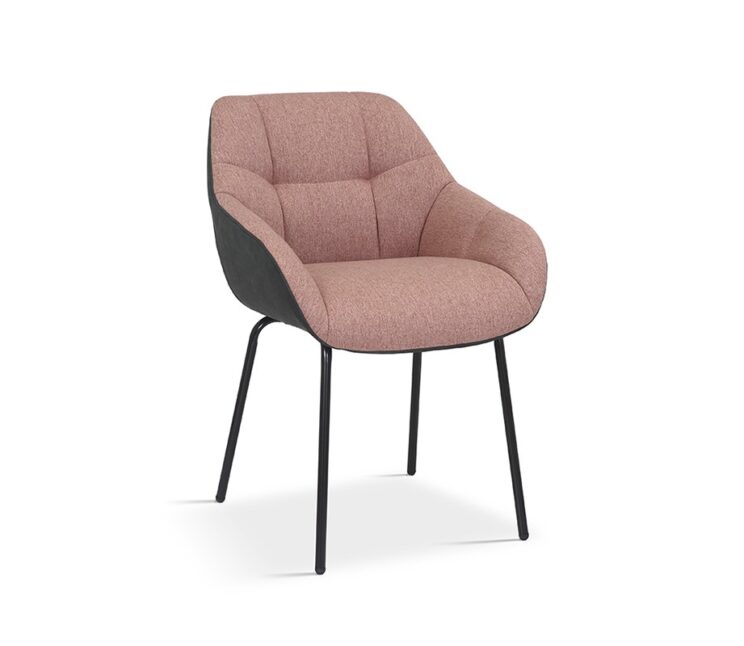 Chaise en tissu dos PU "Sem" - Image 2