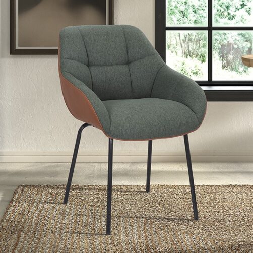 Chaise en tissu dos PU "Sem"