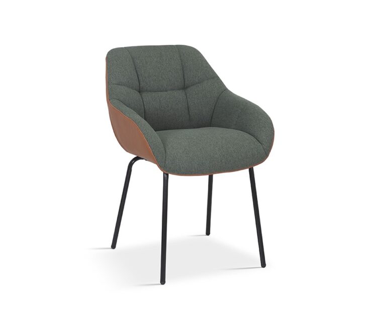 Chaise en tissu dos PU "Sem" - Image 2