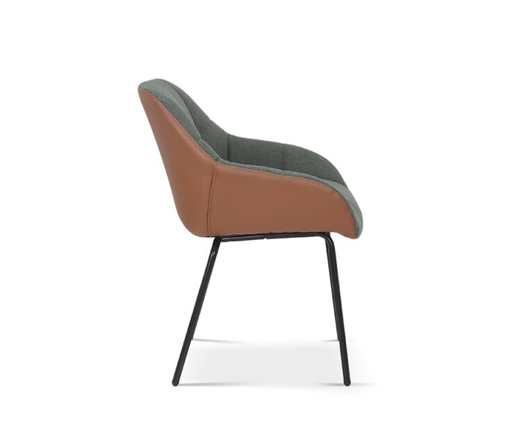 Chaise en tissu dos PU "Sem" - Image 4