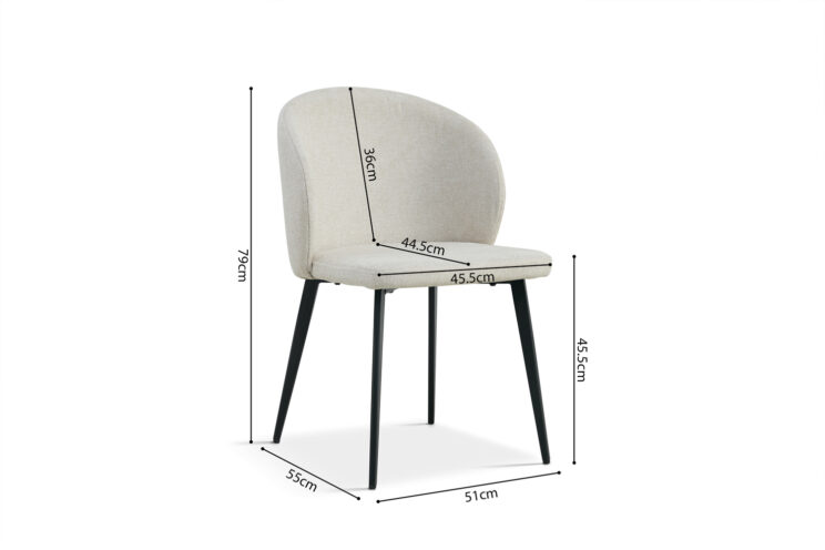 Chaise en tissu "Toledo" - Image 8