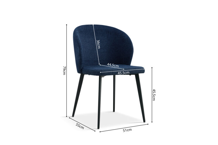 Chaise en tissu "Toledo" - Image 8