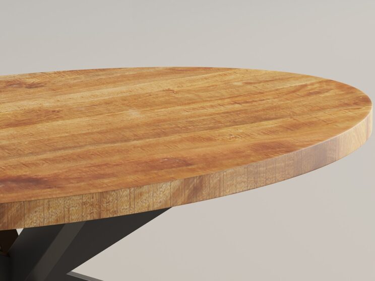 Table basse ovale en manguier "Mangolia" - Image 3