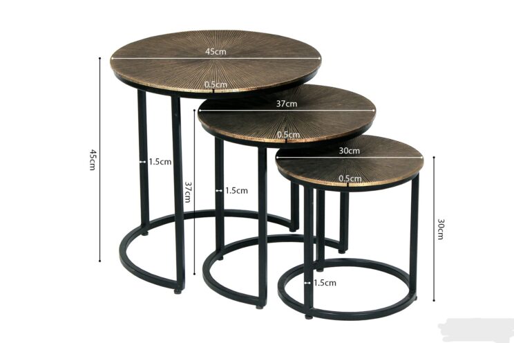 Table basse set de 3 "Alicia" - Image 7