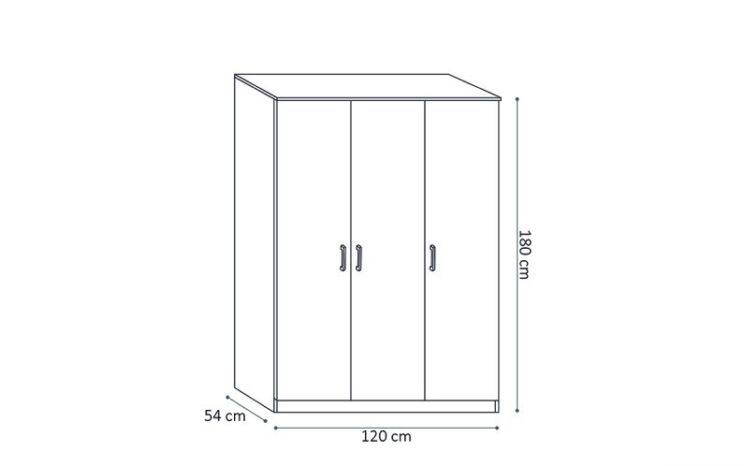 Garde-robe 3 portes "Ray" - Image 2