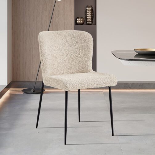 Chaise en tissu bouclé "Lisa"