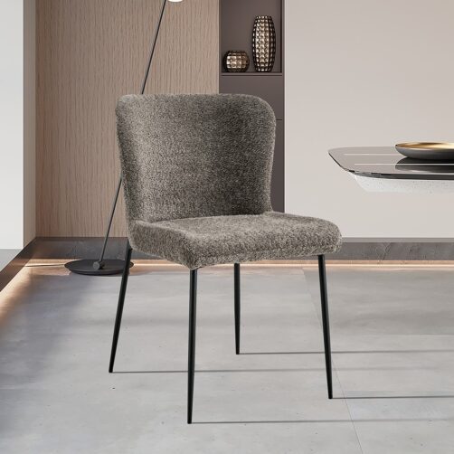 Chaise en tissu bouclé "Lisa"