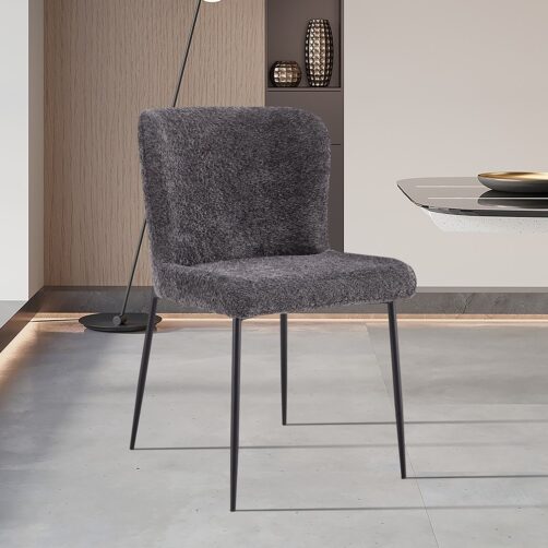 Chaise en tissu bouclé "Lisa"