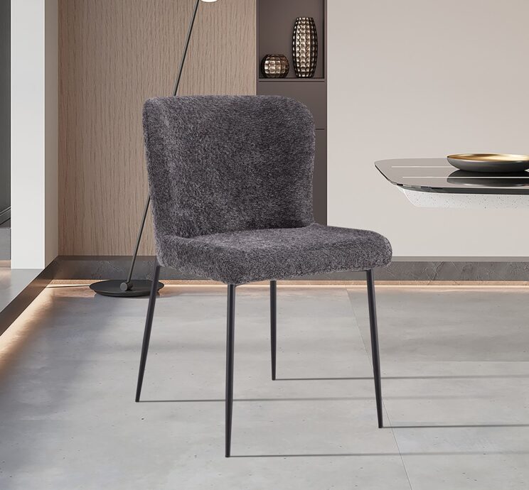 Chaise en tissu bouclé "Lisa"