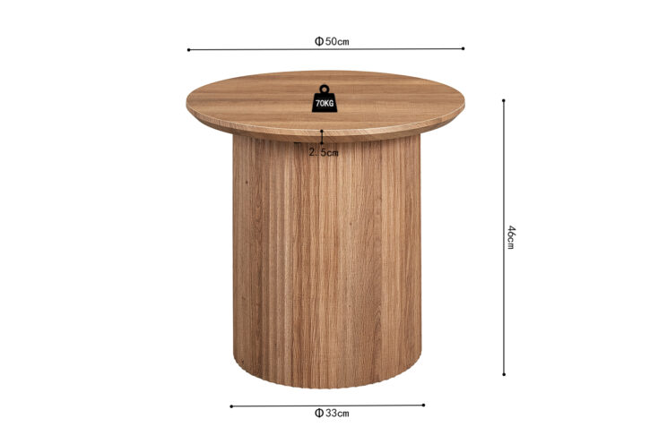Table basse ronde décor bois "Lagos" - Image 7