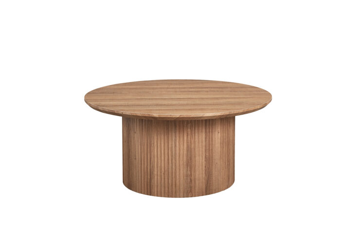 Table basse ronde décor bois"Lagos" - Image 2