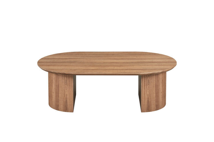 Table basse ovale décor bois "Lagos" - Image 2