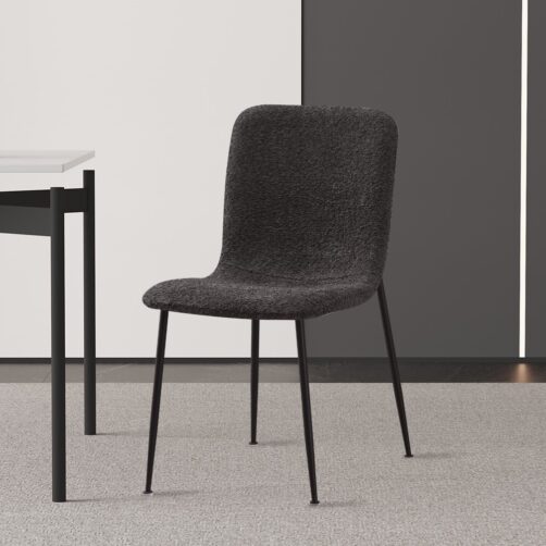 Chaise en tissu bouclé "Alice"