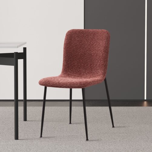 Chaise en tissu bouclé "Alice"