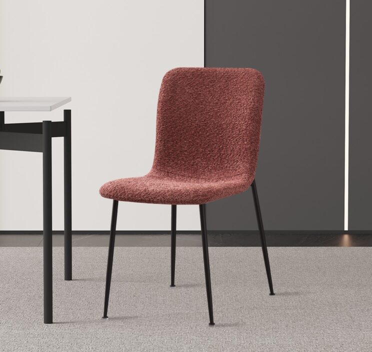 Chaise en tissu bouclé "Alice"