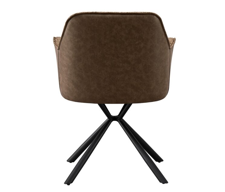 Chaise en tissu bouclé dos en PU "Lucie" - Image 5