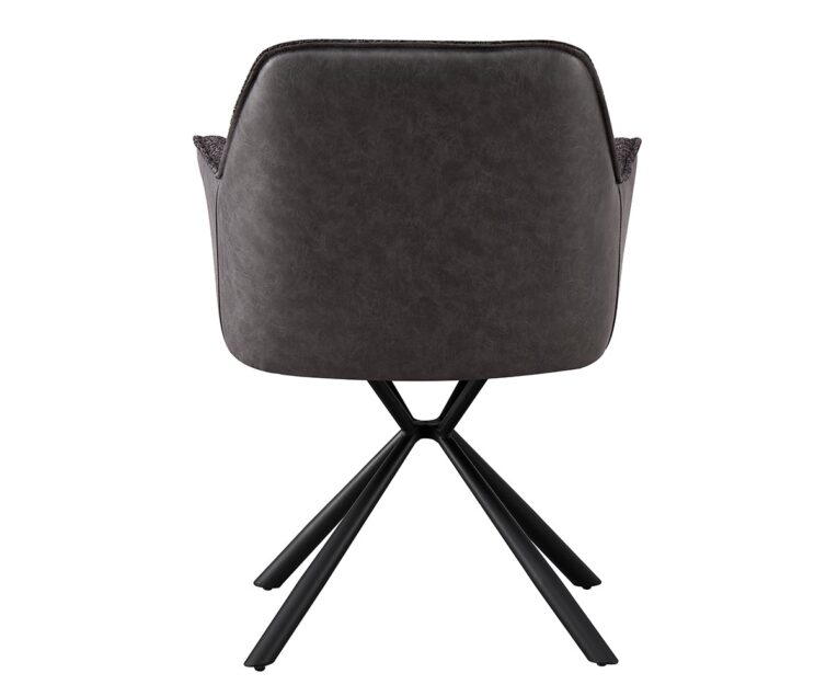 Chaise en tissu bouclé dos en PU "Lucie" - Image 5
