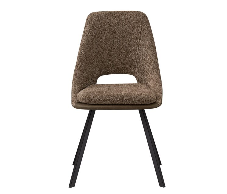 Chaise en tissu bouclé dos en PU "Filou" - Image 2