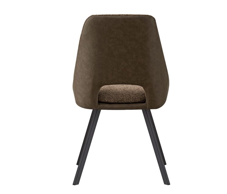 Chaise en tissu bouclé dos en PU "Filou" - Image 5