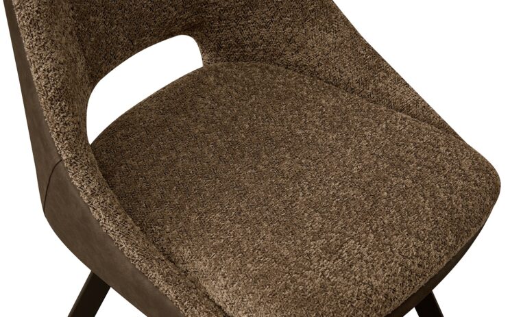 Chaise en tissu bouclé dos en PU "Filou" - Image 6