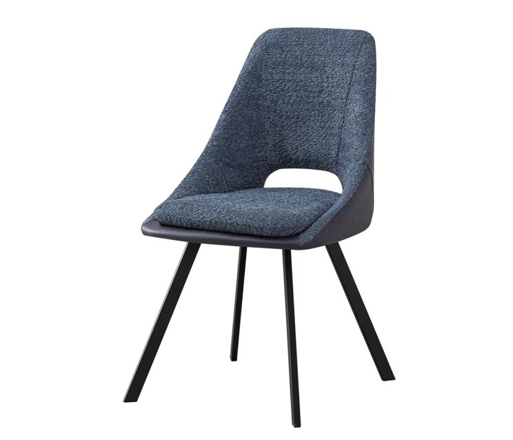Chaise en tissu bouclé dos en PU "Filou" - Image 3