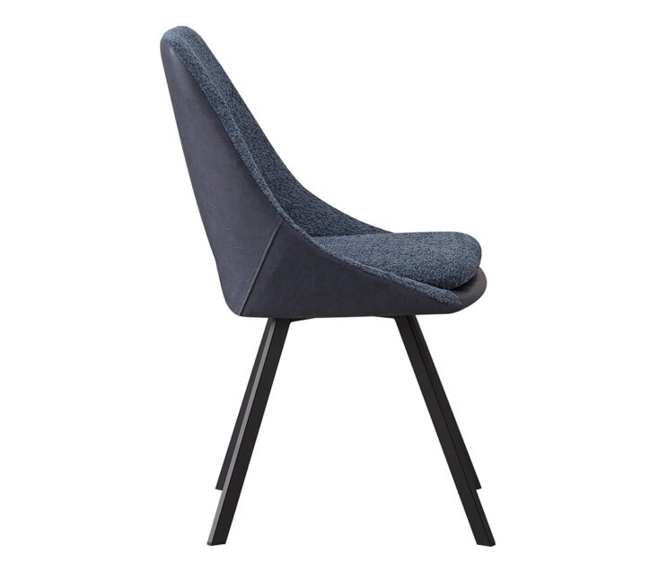Chaise en tissu bouclé dos en PU "Filou" - Image 4