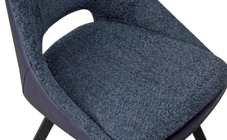 Chaise en tissu bouclé dos en PU "Filou" - Image 6