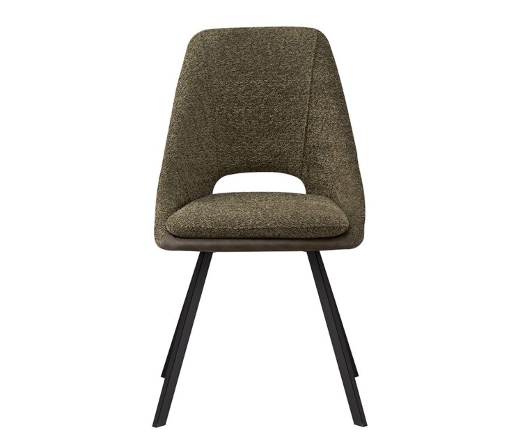 Chaise en tissu bouclé dos en PU "Filou" - Image 2