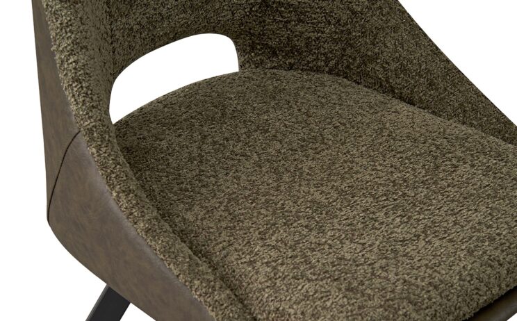 Chaise en tissu bouclé dos en PU "Filou" - Image 6