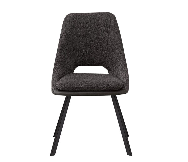 Chaise en tissu bouclé dos en PU "Filou" - Image 2