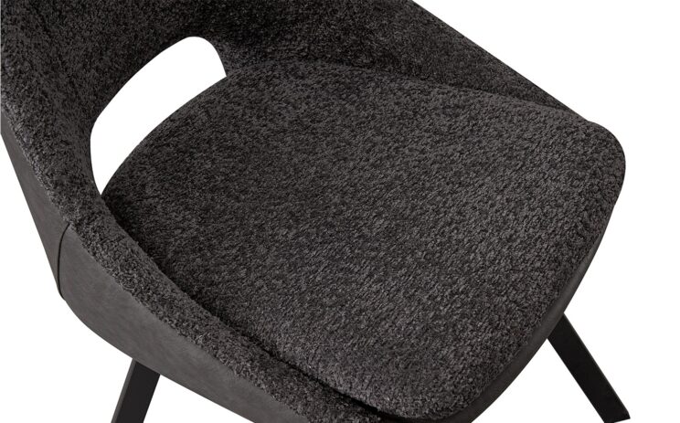 Chaise en tissu bouclé dos en PU "Filou" - Image 6