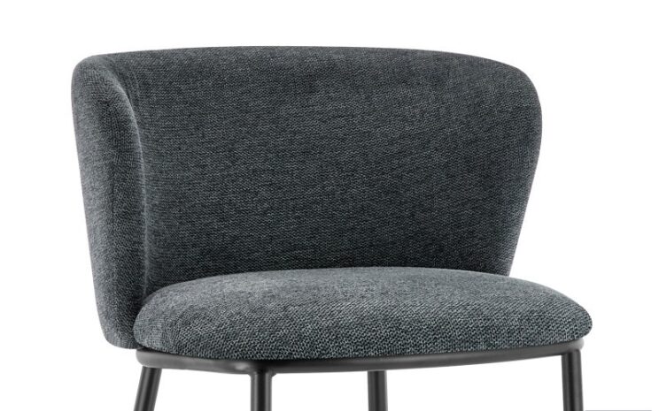 Tabouret de bar en tissu "Arthur" - Image 3